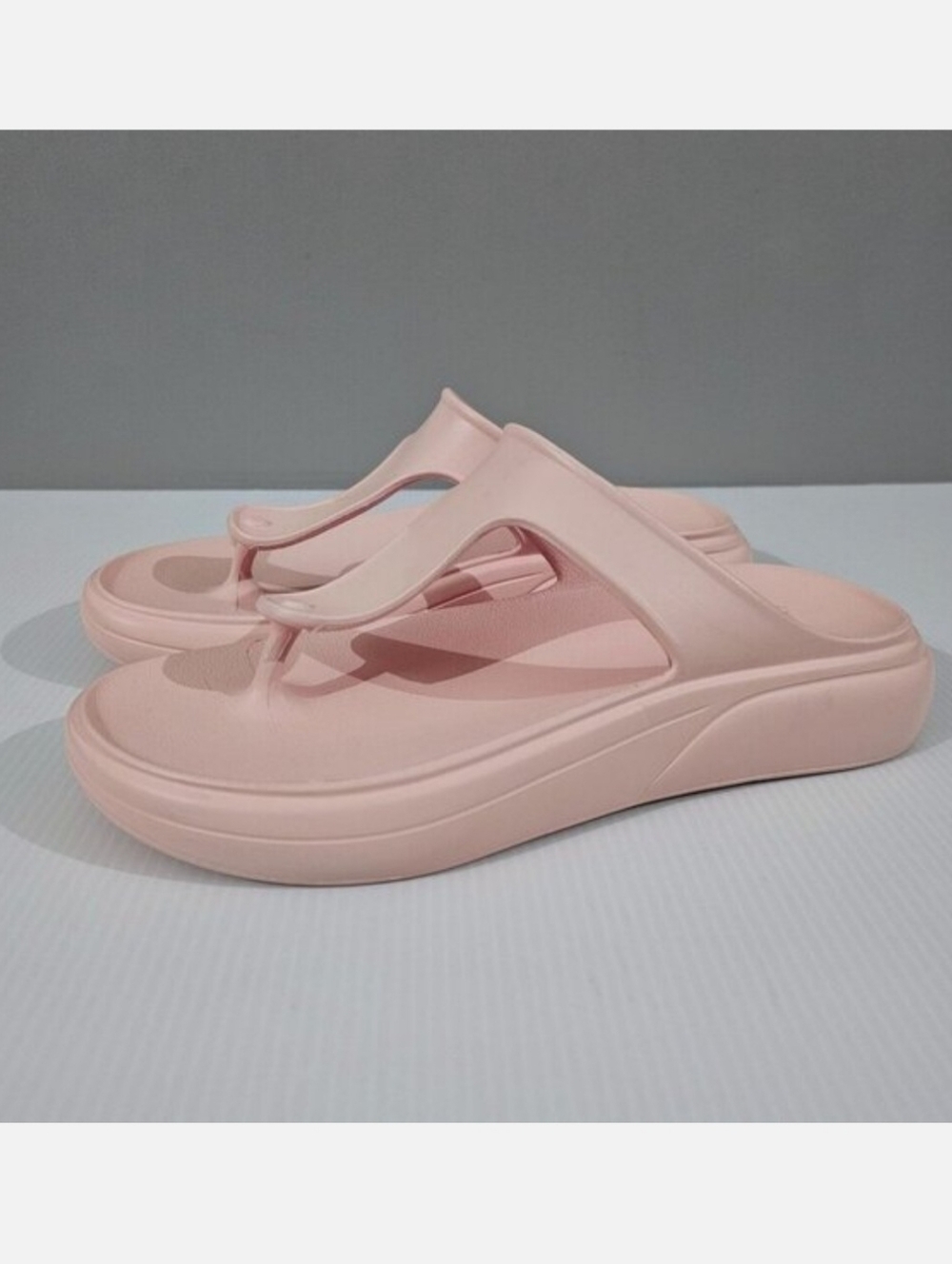 Stuart Weitzman Stuflex Comfort Sandal Slide Thong Rosewater Pink Womens 8 NEW